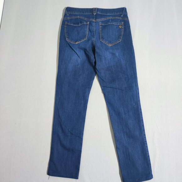 Democracy Jeans women's size 6 ink blue Angie "Ab"Solution Straight leg jeans - Picture 3 of 13